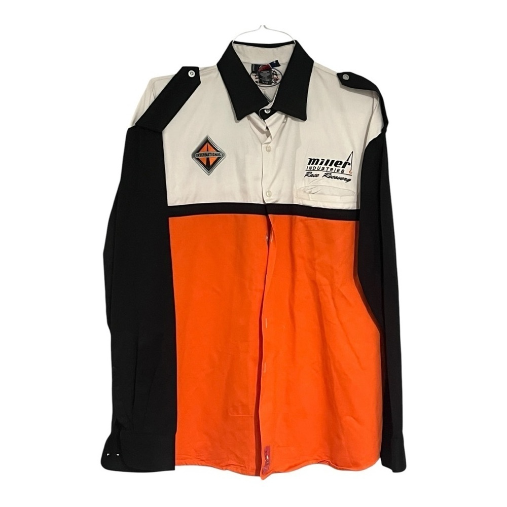 Vintage size XL Fast Eddie Miller Industries Button-Up Shirt NASCAR